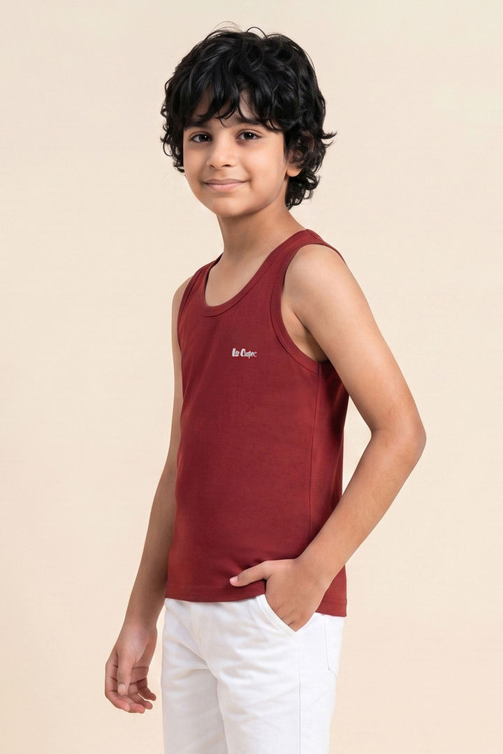 Lee Cooper Boys Solid Vest (Pack of 2) - Multicolor — image 8